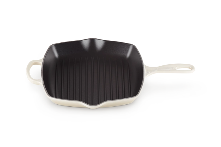 Le Creuset - patelnia żeliwna grillowa z dwoma uchwytami 26 cm Meringue