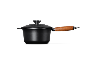 Le Creuset - Rondel żeliwny z drewniana rączką 18 cm płomienny