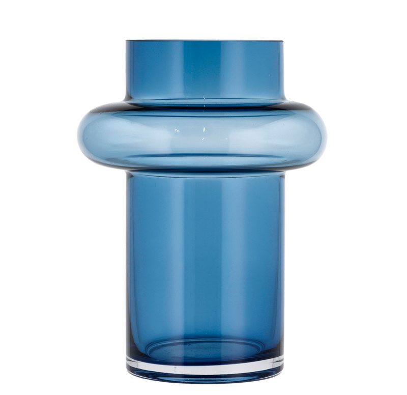 Lyngby Glas - Wazon Tube 25 cm granatowy