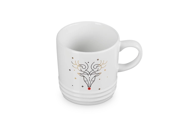 Le Creuset - Kubek 350 ml Noel Rudolph Biały