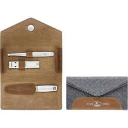 Zwilling - zestaw podróżny - szare filcowe etui, 3 elementy Twinox