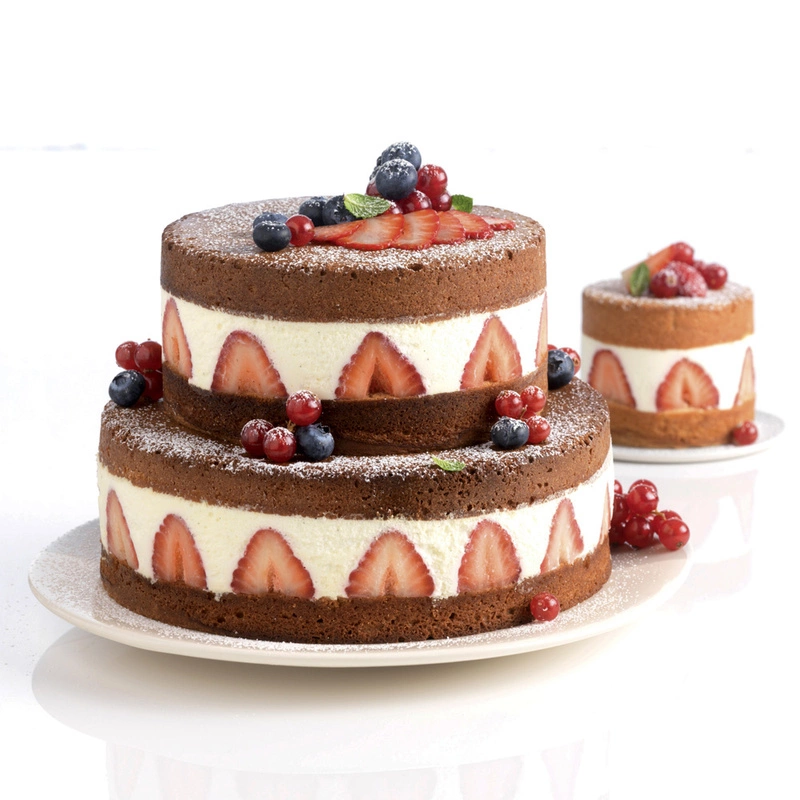 Mastrad - SILIKONOWE FORMY OKRĄGŁE DO CIASTA 3 CZĘŚCIgrafitowy