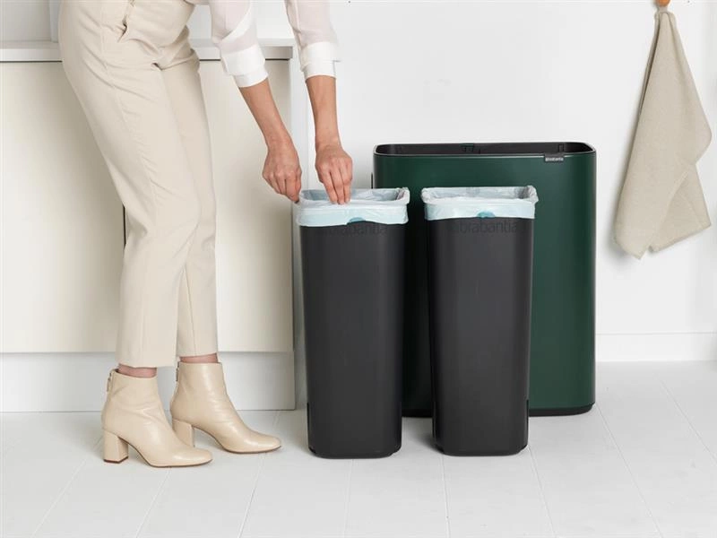 Brabantia - Kosz na śmieci Touch Bin BO 2x30L zielony Pine