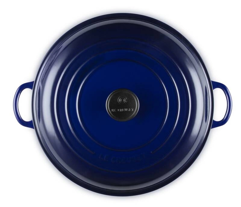 Le Creuset - garnek Gourmet żeliwny emaliowany patelnia Indigo 30 cm