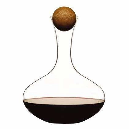 Sagaform - karafka do wina z dębowym korkiem Oval oak