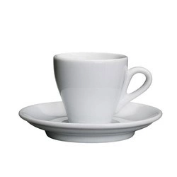 Cilio - porcelanowa filiżanka do espresso ze spodkiem, 50 ml, biała Milano