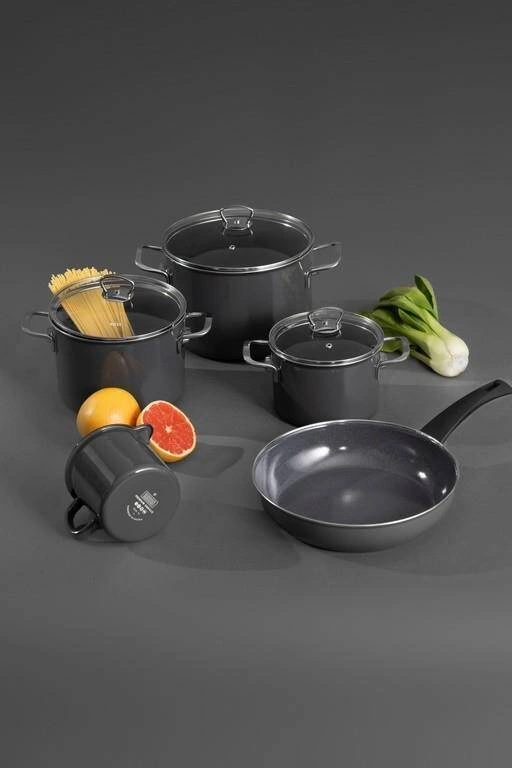 Riess - Zestaw garnków 5cz. Dark Grey