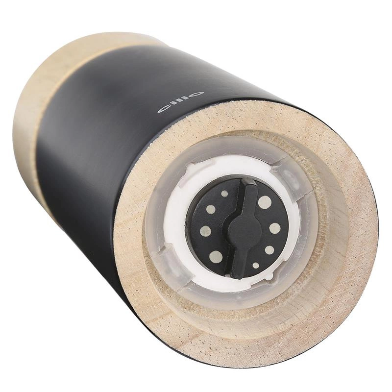 Cilio - młynek do soli lub pieprzu, drewno kauczukowca, śred. 5 x 17 cm, czarny Calabria