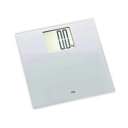 ADE - waga łazienkowa z dużym wyświetlaczem, do 200 kg, 30 x 30 cm, srebrna
