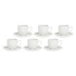 La Porcellana Bianca - zestaw 6 filiżanek do kawy ze spodkiem 85 ml Villadeifiori