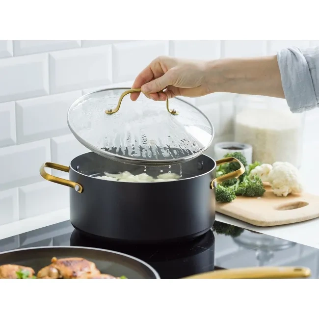 Blue Diamond - Garnek z pokrywką 24 cm 4,9 l Gold Edition