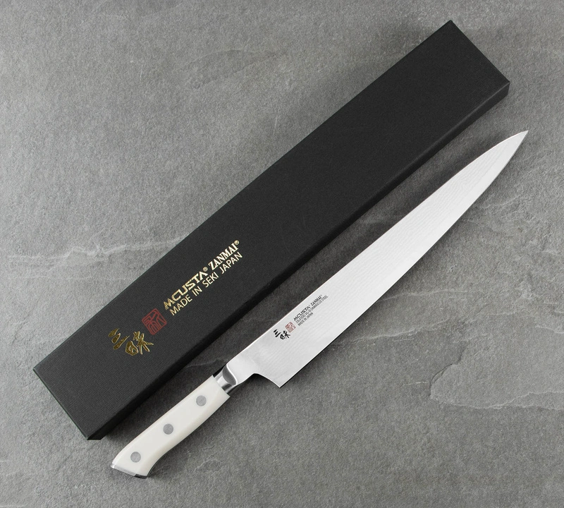 Mcusta Zanmai - Classic Damascus Corian Nóż Sujihiki 27cm