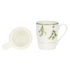 La Porcellana Bianca - Kubek z ceramicznym zaparzacze i pokrywką 350 ml