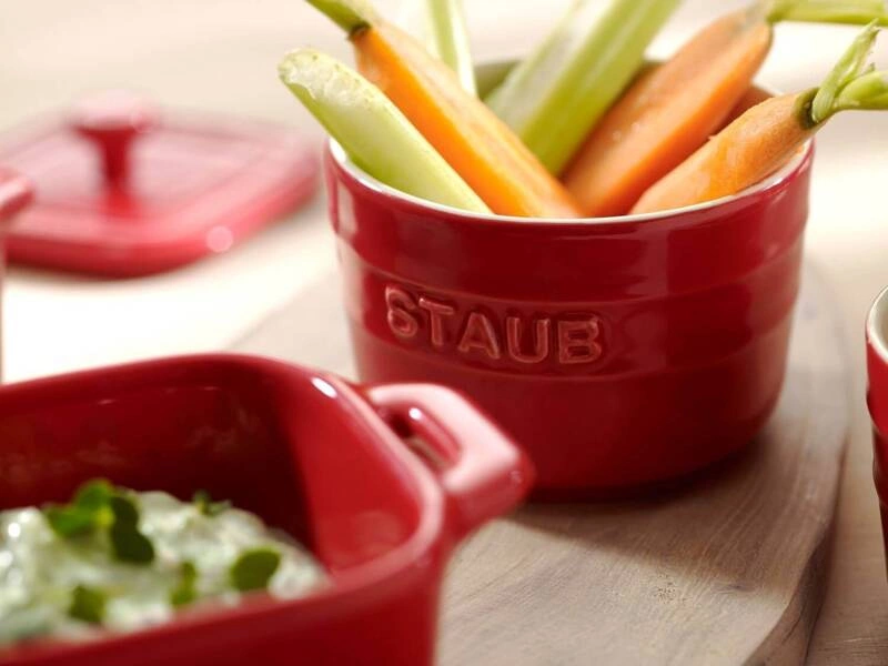 Staub - mini ramekin okrągły, 2 szt. 150 ml, czerwony