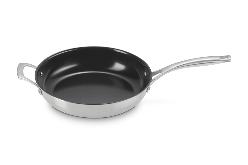 Le Creuset 3-ply dwie patelnie stalowe z powłoką 24/28 cm