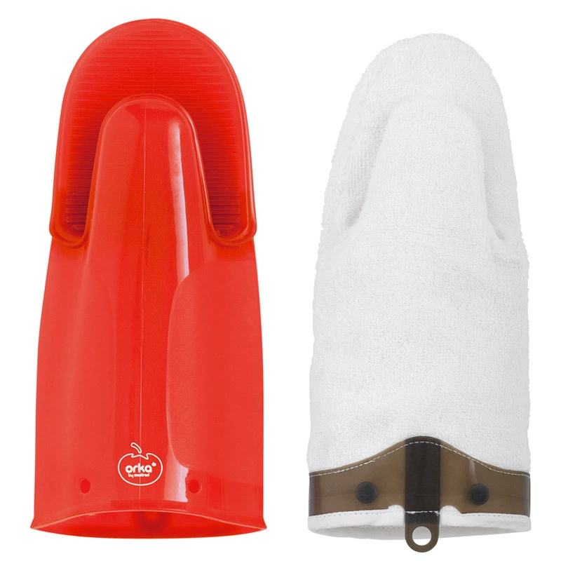 Mastrad - SILIKONOWA RĘKAWICA Z BAWEŁNIANĄ WKŁADKĄ CZERWONAczerwony