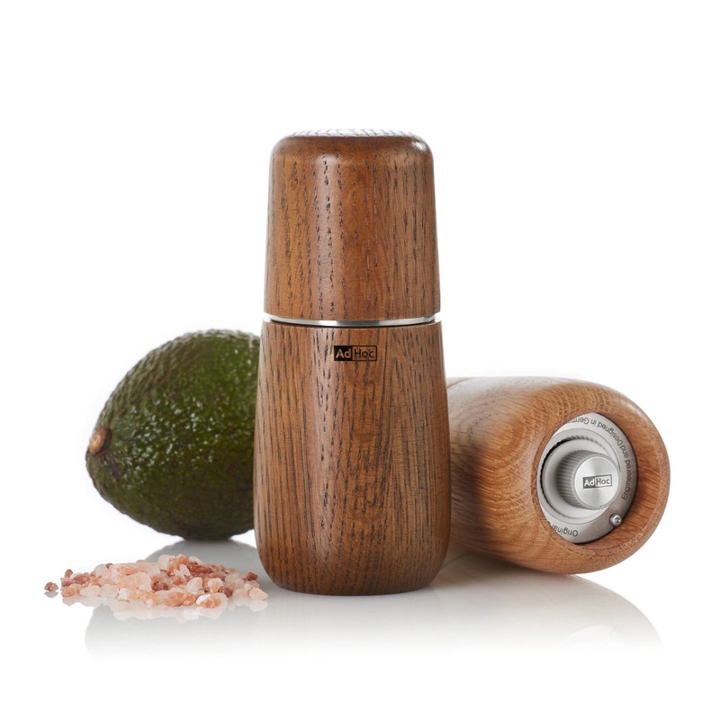 AdHoc - Młynek dębowy do soli lub pieprzu Yono XS - ciemny