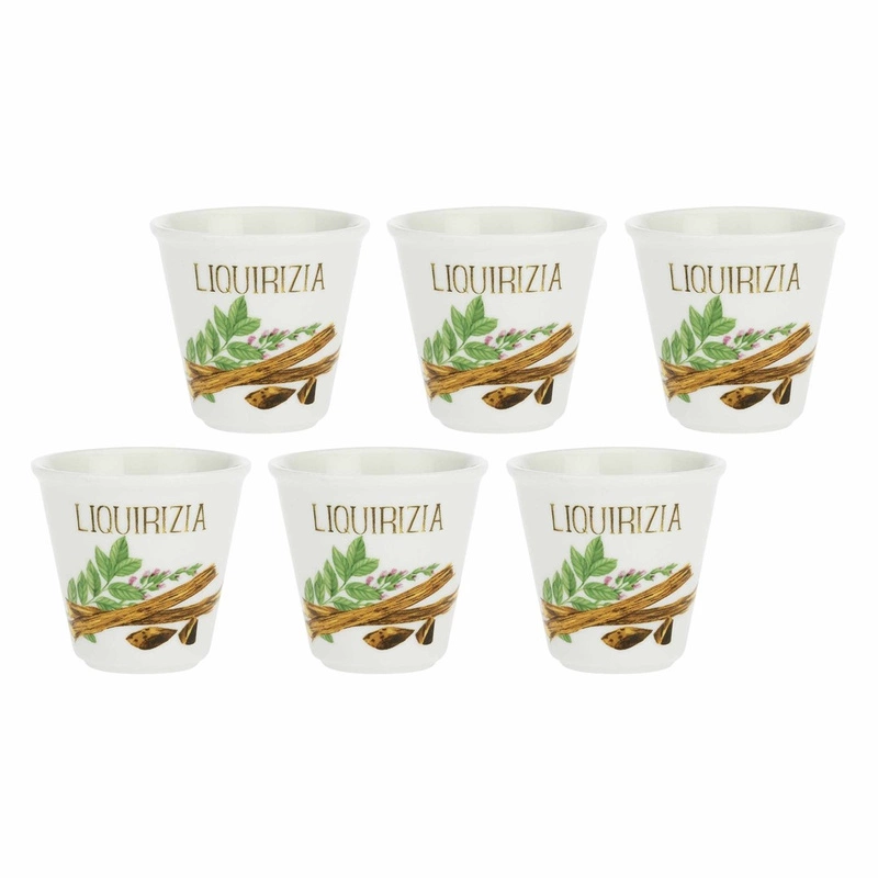 La Porcellana Bianca - zestaw 6 kieliszków na likier Liquirizia 75 ml Liquorelli