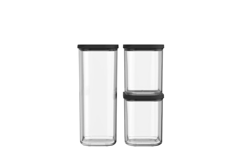 Mepal - Zestaw pojemników Modula 3szt. Black