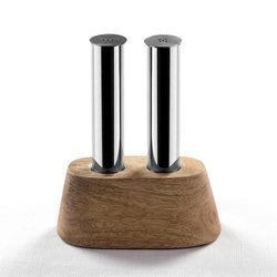 Olipac - Przyprawnik do soli i pieprzu z drewnianą podstawą FILARE