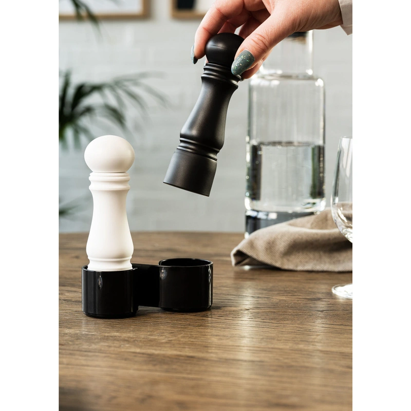 Crush Grind - Zestaw 2 młynków P/P 12cm, biało/czarny, Mini