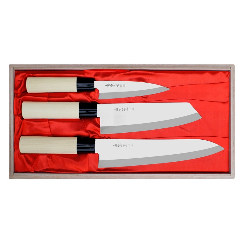 Satake - Megumi Zestaw 3 noży w drewnianym pudełku