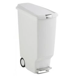 Simple Human - kosz  na śmieci 40 l pedałowy Slim biały