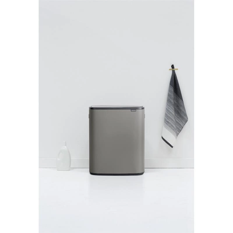 Brabantia - kosz na śmieci Bo Touch Bin 60L (2 x 30) mineralny betonowy
