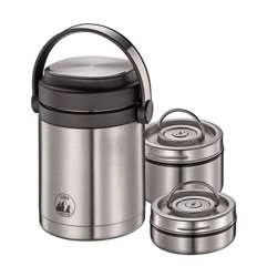 Cilio - izolowany pojemnik na żywność, z dwoma wkładami, stal nierdzewna, 1,7 l Monte