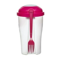 Sagaform - pojemnik na sałatkę, 0,8 l, różowy To Go