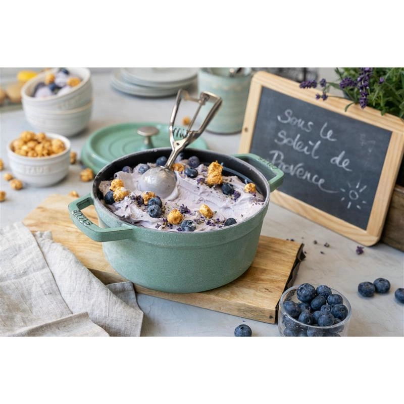 Staub - garnek żeliwny okrągły 2.6 l miętowy La Cocotte