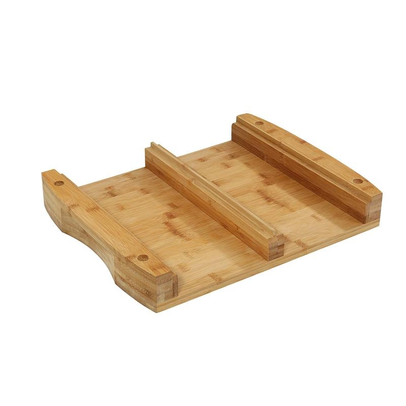 Zassenhaus - deska do krojenia z 2 tackami, bambus/stal nierdzewna, 46 x 35 x 8 cm Two