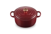 Le Creuset - brytfanna żeliwna emaliowana Signature okrągła 22 cm 3,3 l garnet