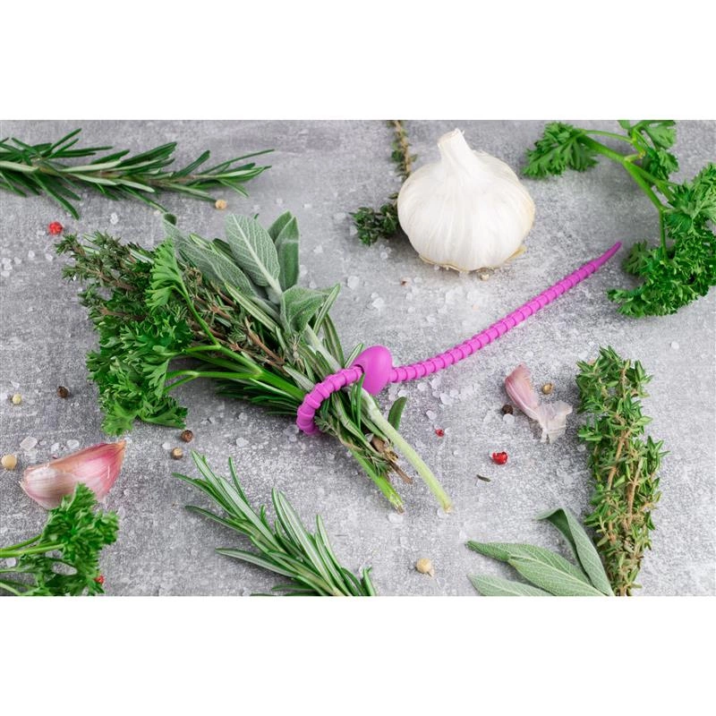 Lurch - zaciski silikonowe, 6 szt., 22 cm, zielone/fioletowe