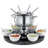 Spring - karuzela do fondue, dla 6 os., 2,0 l, stal nierdzewna/drewno/porcelana FONDUE