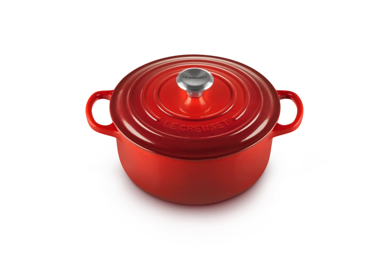 Le Creuset - garnek żeliwny emaliowany Signature 20 cm 2,4 l wiśniowa