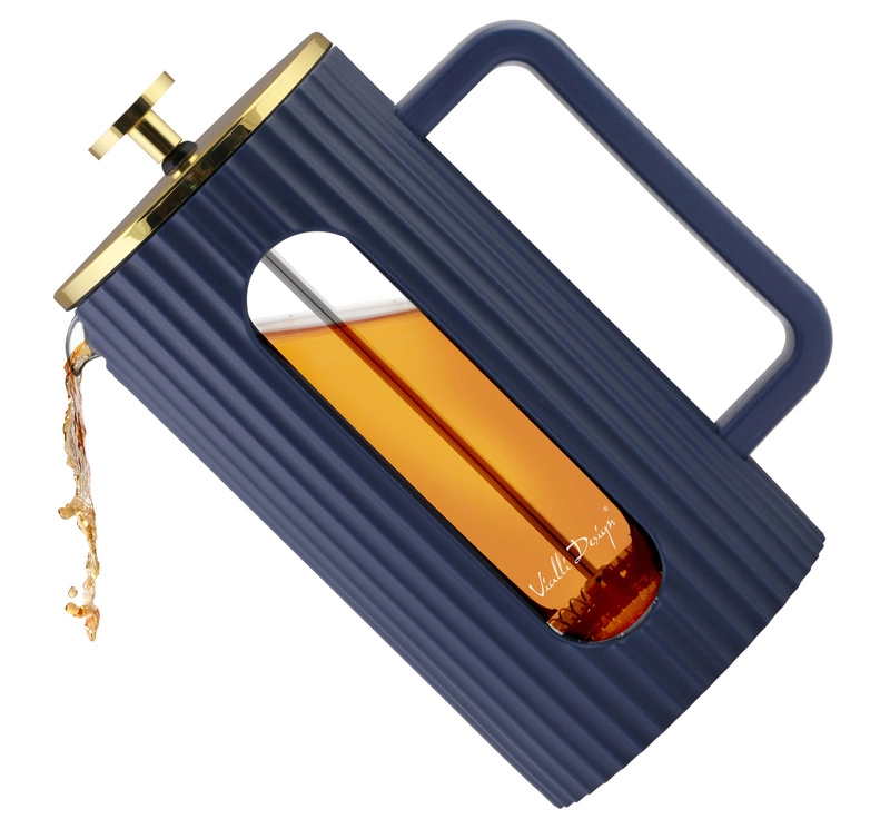 Vialli Design - Zaparzacz do kawy i herbaty 1000 ml Livio indigo