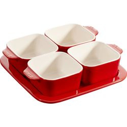 Staub - zestaw do przystawek, 5 elementów 500 ml, czerwony