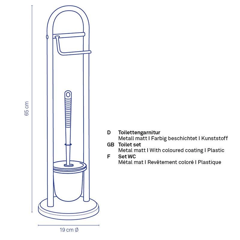Kela - zestaw toaletowy, 65,5 cm, biały Linda