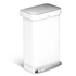 Simple Human - kosz  na śmieci 45 l pedałowy Liner Pocket biała stal