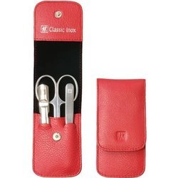 Zwilling - zestaw do manicure - czerwone skórzane etui, 3 elementy Classic Inox