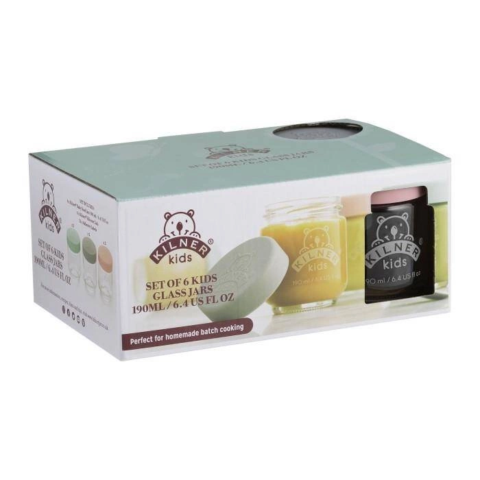 Kilner - Zestaw 6 słoików na posiłki dla dzieci 190ml