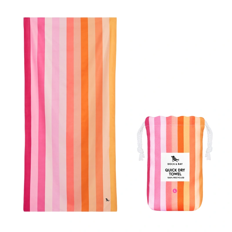 Dock & Bay - Ręcznik plażowy - Miami Sorbet - Certyfikat GRS* XL