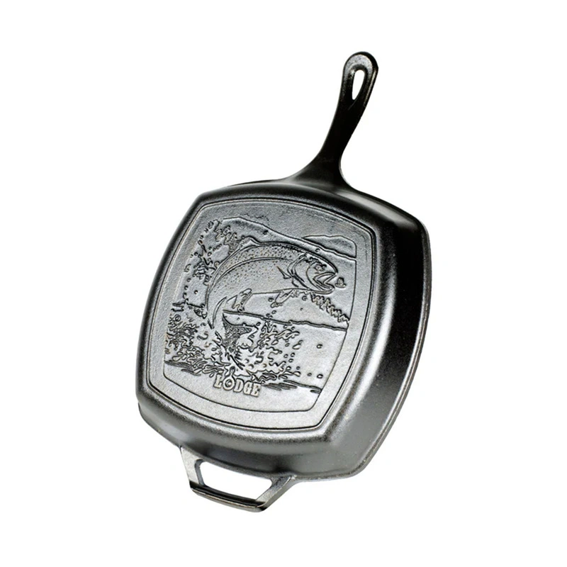 Lodge - Patelnia żeliwna grillowa kwadratowa 26 cm FISH