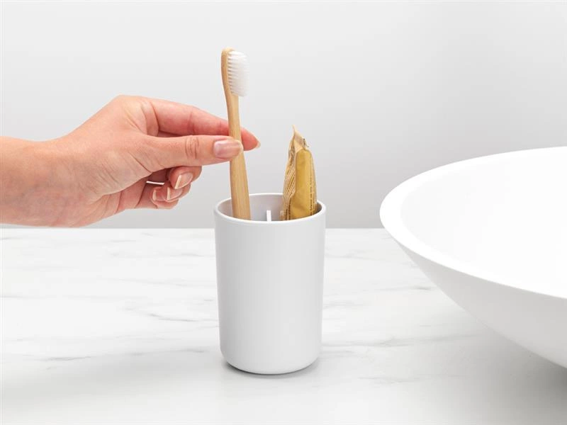 Brabantia - Kubek na szczoteczkę do zębów ReNew biały