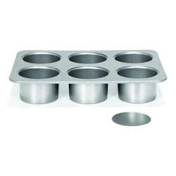 Patisse - Mini 6 form do ciastek z wyjmowanym dnem 8cm SILVER-TOP