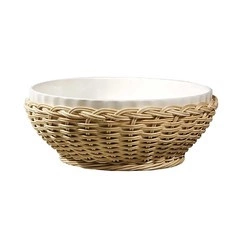 La Porcellana Bianca - wiklinowy kosz na miskę do sałatek Midollino