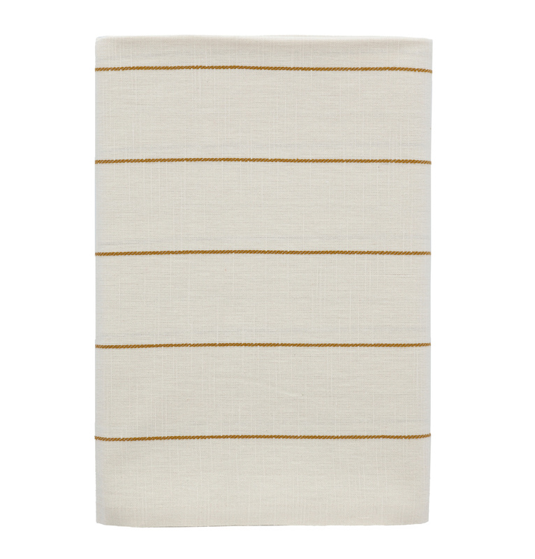 Södahl - Obrus 140 x 270 cm Line offwhite/gold