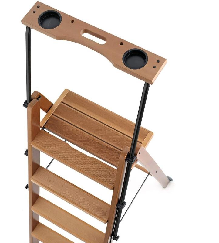 ARREDAMENTI - TUSCANIA 5 Drewniana drabina - 182 x 50 cm, Brązowy