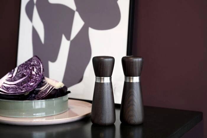 Crush Grind - Młynek drewniany 17cm, popielaty brąz, Kyoto